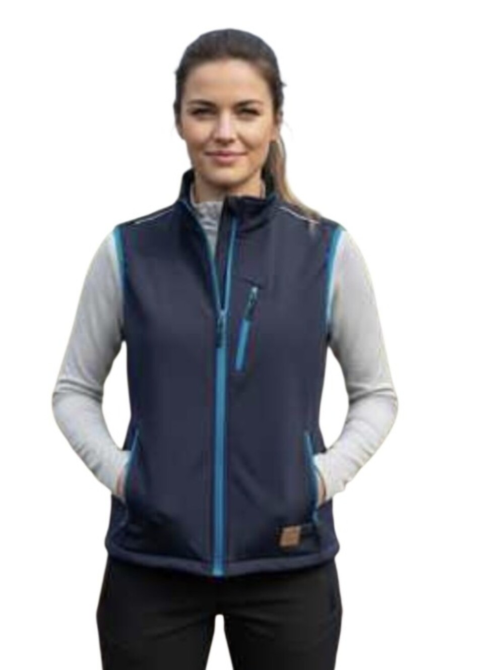 #K87 Little Donkey Andy  Men's Blue Softshell Vest - Lightweight Zip-Up